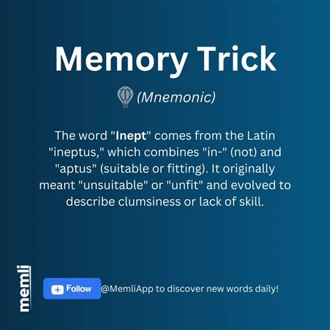 Improve your English the fun & simple way! 📚 | #Inept means 'lacking ...