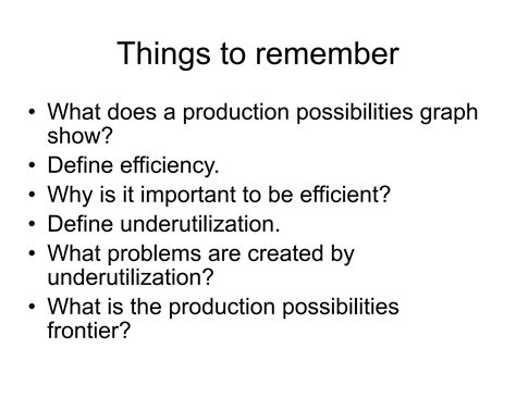 Production possibilities graphs | PDF