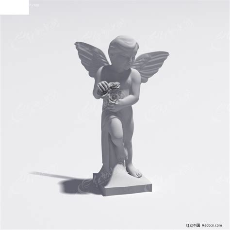 天使雕塑3D模型3dmax素材免费下载_红动网
