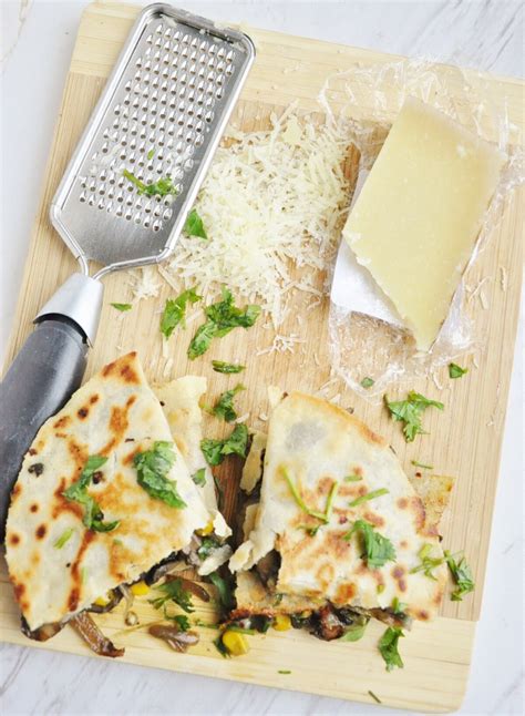 Mushroom Corn Truffle Quesadillas - Honey, Whats Cooking