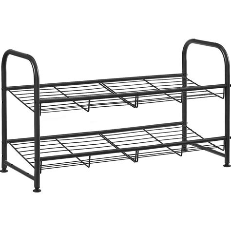 Two Tier Shoe Rack Storage Organiser Shelves Unit By Momentum