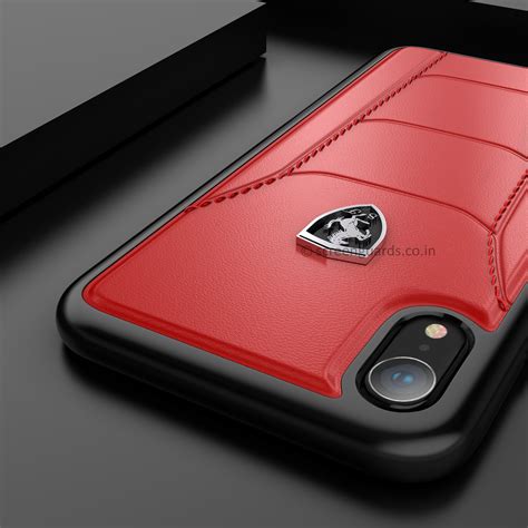 Ferrari ® Apple iPhone XR Official 488 GTB Logo Double Stitched Dual ...