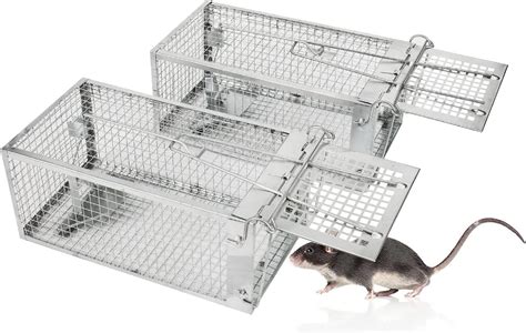 Amazon.com : 2-Pack Humane Rat Traps, Live Mouse Rat Cage Traps Catch ...