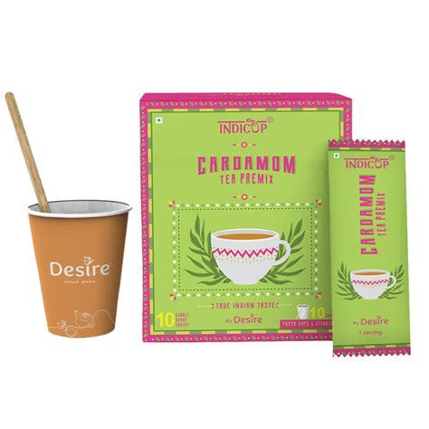 Indicup Instant Tea Premix Elaichi Chai | Cardamom Tea Premix Sachets ...