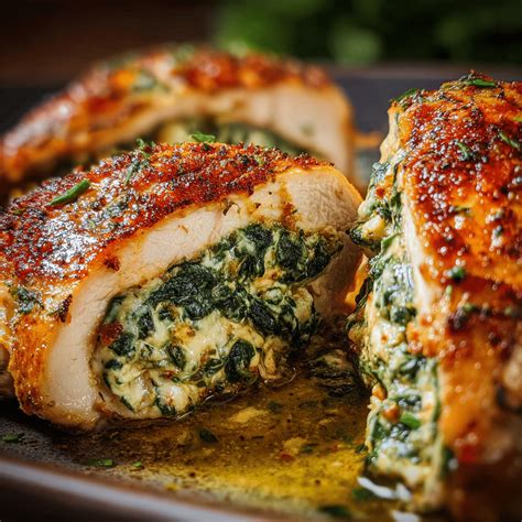 Spinach Stuffed Chicken Breasts | Delectable Meal