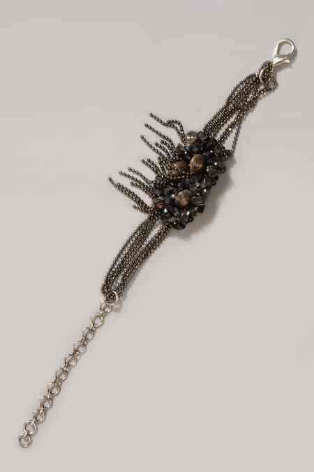 Buy Black Stone Iris Shell Vintage Bracelet by House of D'oro Online at ...