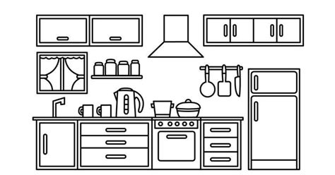 Coloring Picture Kitchen 的图像结果