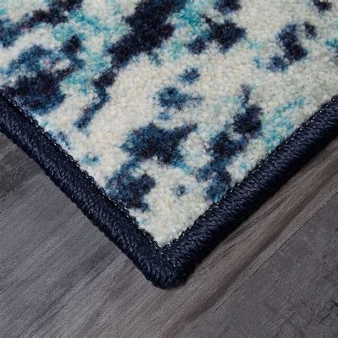 Mohawk Home Prismatic 2 X 8 (ft) Navy Indoor Abstract Runner Rug in the ...