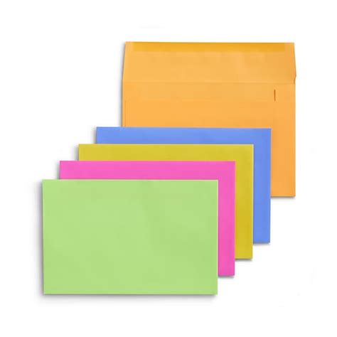 Staples Booklet Envelopes, 8 3/4" x 5 3/4", Assorted Colors, 50/Box ...