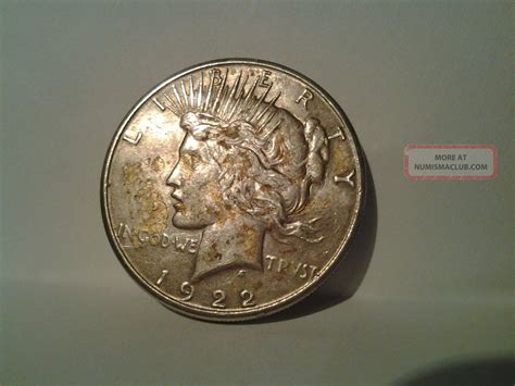 1922 - S Peace Liberty Silver One Dollar Coin