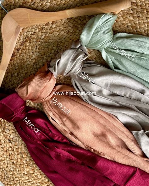 Muna Satin - Crinkled Satin Hijab – HIJAB CURL