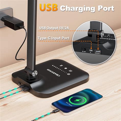 CHARYJOD LED Desk Lamp for Office Home, Height Adjustable India | Ubuy