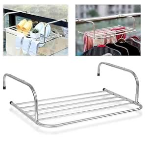 Navaliya Stainless Steel Metal Adjustable Cloth Drying Stand Rack ...
