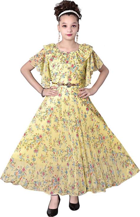 AL MIRAJ GARMENTS Girls Maxi/Full Length Party Dress Price in India ...