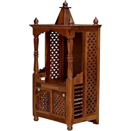 APANA Timber™ Wooden Temple for Home | Solid Wood Pooja Mandir for Puja ...
