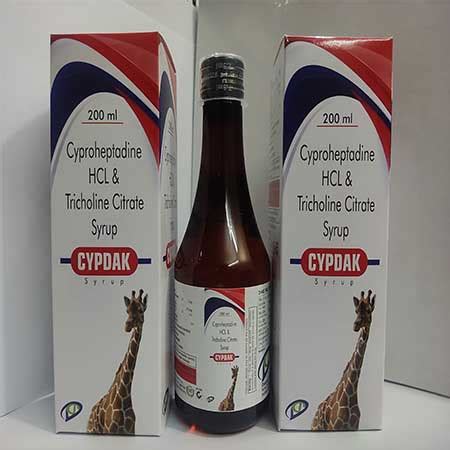 Cypdak - Cyproheptadine Hcl & Tricholine Citrate Syrup - Dakgaur Healthcare