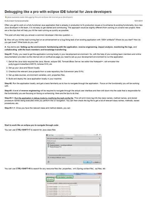 Eclipse Debugging Tips 的图像结果