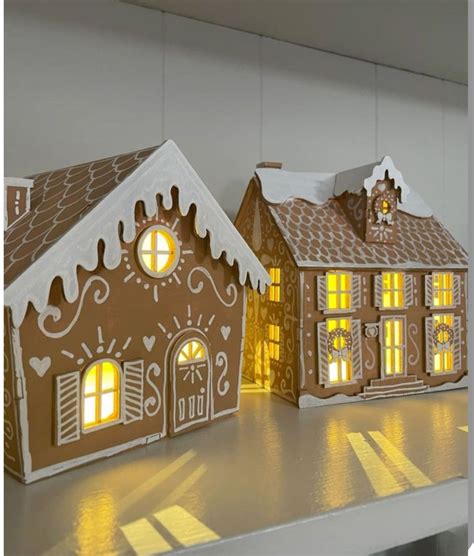 Pin by Lucie Chaachoui on Déco Noël | Cardboard gingerbread house ...