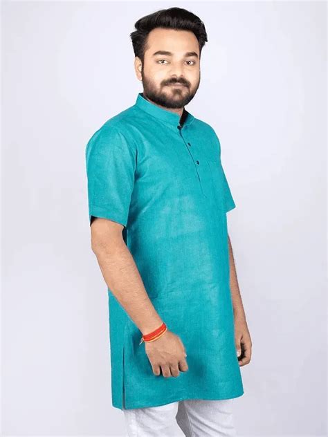 Buy Men Half Sleeves Kurta Best Price at Weavers India – WeaversIndia