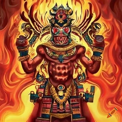 Xiuhtecuhtli god of fire on Craiyon