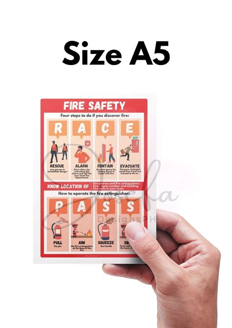 Fire Safety Poster With FREE Printable Race/pass ID Card/badge Design ...