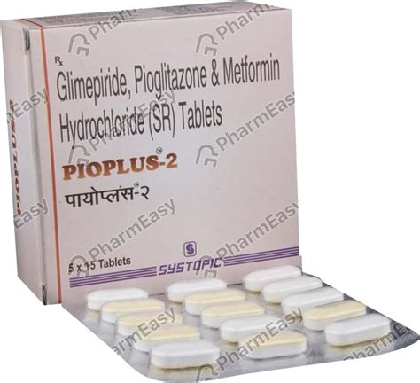 Pioplus 2mg Strip Of 15 Tablets: Uses, Side Effects, Price & Dosage ...