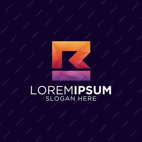 Lettre m et r logo design couleur dégradé coloré m et r avec style ...
