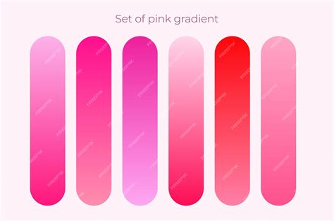 Premium Vector | Set of pink color gradients