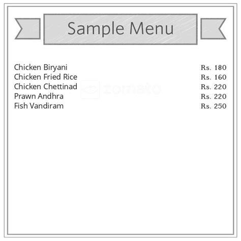 Menu at Shalom Biryani And Non Veg Caterers, Chennai, 10/12