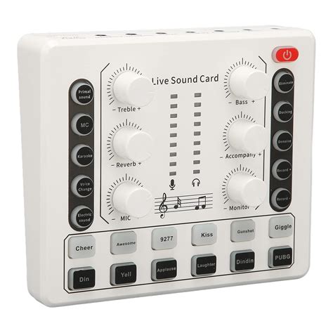 M8 Podcast Live Sound Card, Multiple Sound Effects Voice Changing Mini ...