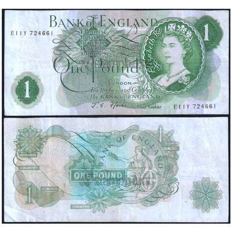 ENGLAND 1 POUND 1960-77 P-374f USED – Stampboxx
