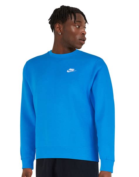 Nike Mens Club Crew Neck Sweatshirt - Blue | Life Style Sports UK