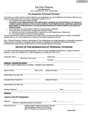 Fillable Online csupomona Physician Pre-Design.. - Cal Poly Pomona ...