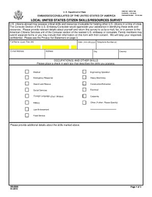 Fillable Online state Local united states citizen skills/resources ...