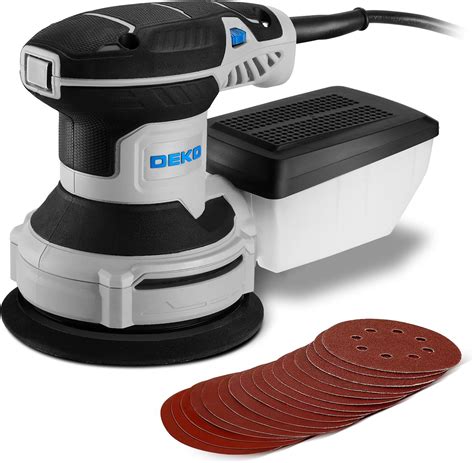 DEKOPRO Random Orbit Sander Electric 300W with 16Pcs Sandpapers, 6 ...