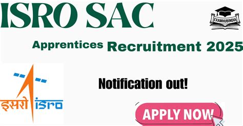 ISRO SAC Apprentices Recruitment 2025 – Online Application