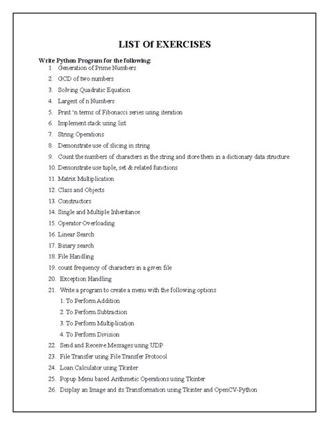Lab List for Simple Python Programme 的图像结果