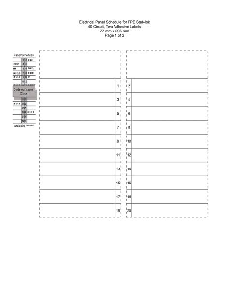 Image result for Breaker Box Labels Template