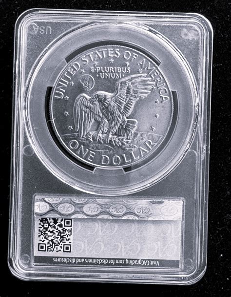 1978 EISENHOWER BU DOLLAR COIN, CAC GRADED MS 63, BRIGHT LUSTER ...