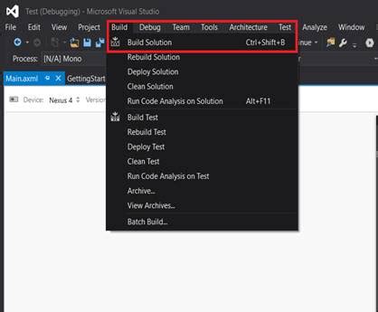 Make First Xamarin App Visual Studio 的图像结果