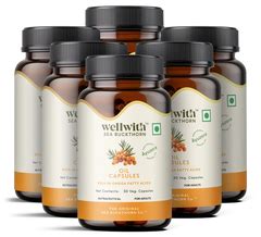 Buy Omega 7 Enriched Sea Buckthorn Berry Oil Capsules Online | Wellwith