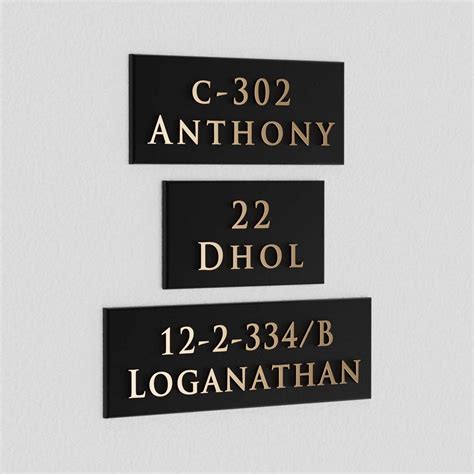 Bellissimo Brass Name Plate (Two Lines) – Housenama