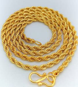 6TFLYs 1 gram gold plated Rope rassi chain for men,boys Gold-plated ...