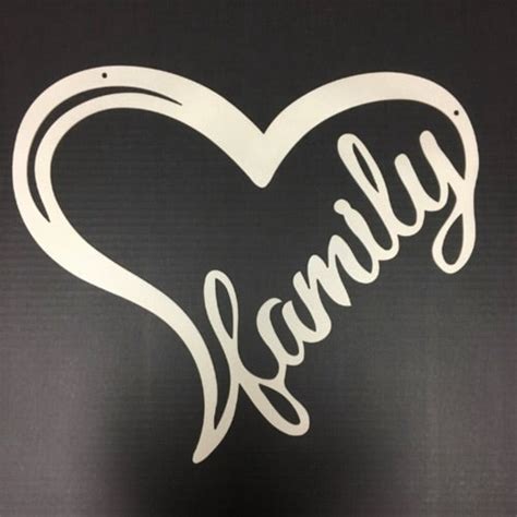 Family Heart Shape Metal – Deen Store