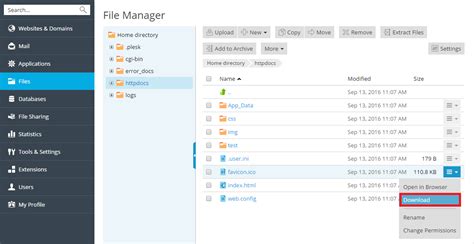 Image result for Plesk Guide On FTP File Content