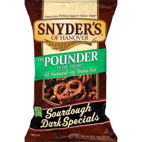 Snyder's of Hanover Sourdough Dark Special Pretzels (16 oz) Delivery or ...