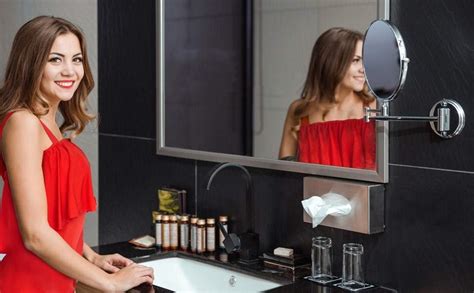 Egab Shaving Mirror Wall Mounted Make Up Mirror (5x Magnifying) - 8 ...