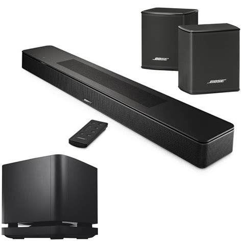 Bose Smart Soundbar 600 + Module 500 10" Wireless Subwoofer in Black ...