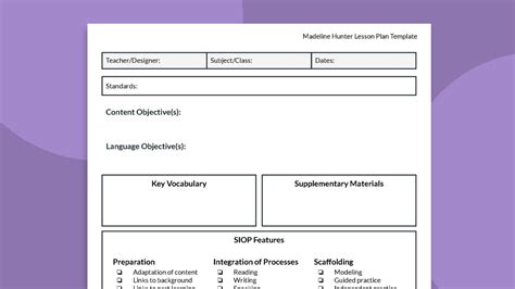 Image result for Basic Lesson Plan Template Weekly