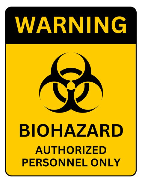 Caution Biohazard Sign: Printable Templates (Free PDF Downloads)
